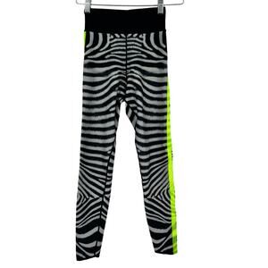 Ultracor Leggings Black white Zebra Print High Waisted Yoga Running Compression